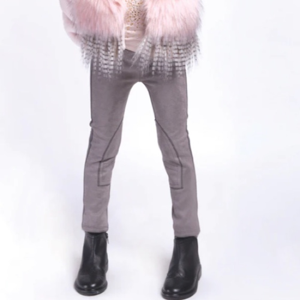 Imoga Aleina ash gray sueded leggings 14 NWT